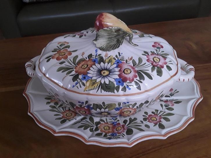 vintage dekschaal. vintage soepterrine, Antiek en Kunst, Curiosa en Brocante, Ophalen of Verzenden