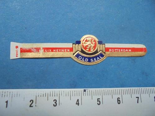 Oude sigarenband Felix Heynen Rotterdam HS 13368 Old Seal, Verzamelen, Rookartikelen, Aanstekers en Luciferdoosjes, Zo goed als nieuw
