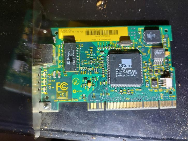 3Com Etherlink III 10/100 PCI Netwerkkaart, Computers en Software, Netwerkkaarten, Gebruikt, Intern, Ophalen of Verzenden