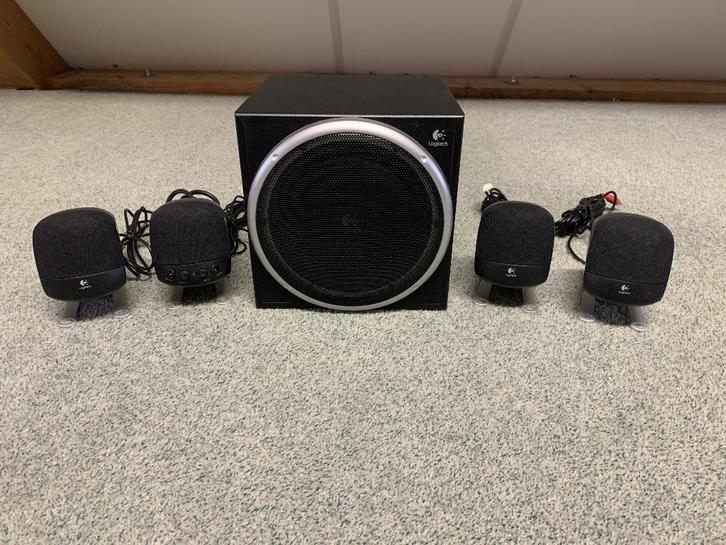 Logitech Z-540 PC 4.1 luidsprekersysteem, Computers en Software, Pc speakers, Zo goed als nieuw, Audiokanaal 4.1, Ophalen of Verzenden