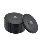 Bumper plates 100KG Set Full Black - Halterschijven Plates, Ophalen of Verzenden, Nieuw, Benen, Halterschijven