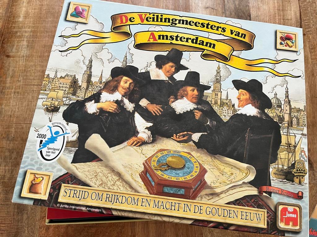 De Veilingmeesters van Amsterdam - Bordspel, Hobby en Vrije tijd, Gezelschapsspellen | Bordspellen, Drie of vier spelers, Ophalen