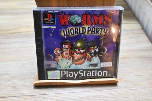 Worms World Party - Playstation 1, Spelcomputers en Games, Games | Sony PlayStation 1, Gebruikt, Strategie en Constructie, 1 speler