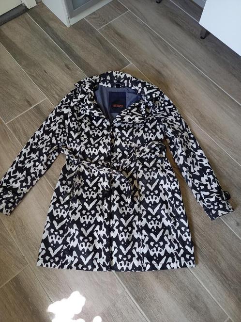 Zwart Witte Trenchcoat/ Jas / Zomerjas Spoom (Maat 40), Kleding | Dames, Jassen | Zomer, Gedragen, Maat 38/40 (M), Zwart, Ophalen of Verzenden
