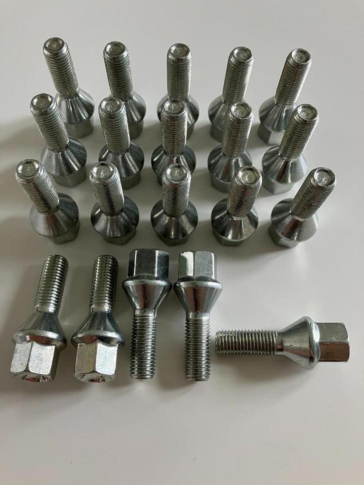 Wielbout M12 x 1,5 x 30 mm conische kop staal verzinkt, Auto diversen, Auto-accessoires, Nieuw, Ophalen of Verzenden