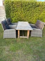 Tuinset met lounge zetels, Tuin en Terras, Ophalen, 5 zitplaatsen, Kunststof, Gebruikt