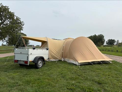 Grote Karsten Familietent (+inhoud) in Anssems bagagewagen, Caravans en Kamperen, Tenten, Zo goed als nieuw, Ophalen