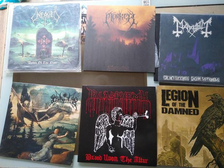Unleashed Mayhem Gehenna Blasphemy, my dying bride, Morker., Cd's en Dvd's, Vinyl | Hardrock en Metal, Zo goed als nieuw, Ophalen of Verzenden