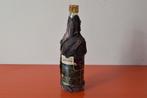 Retro vintage Italiaanse kitsch fles met boomstamstructuur, Ophalen of Verzenden