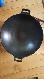 Gietijzeren wok 36 cm, Ophalen, Zo goed als nieuw, Gietijzer, Wok