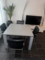 Eettafel met stoelen, Zo goed als nieuw, Vijf personen of meer, Rechthoekig, 50 tot 100 cm