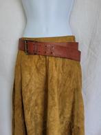 Mooie brede bruine leren riem 103 lang Bruuns Bazaar, ., Echt leder, Ophalen of Verzenden, Zo goed als nieuw