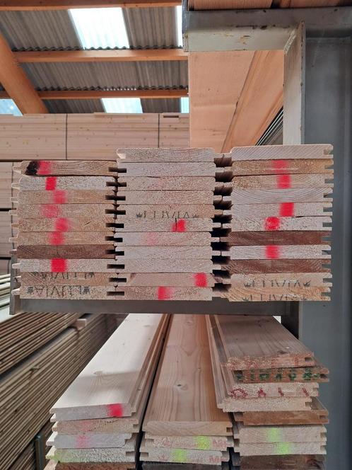 Partij vuren puntschroten 1,8×13 glad, Doe-het-zelf en Verbouw, Hout en Planken, Zo goed als nieuw, Plank, Vuren, 300 cm of meer