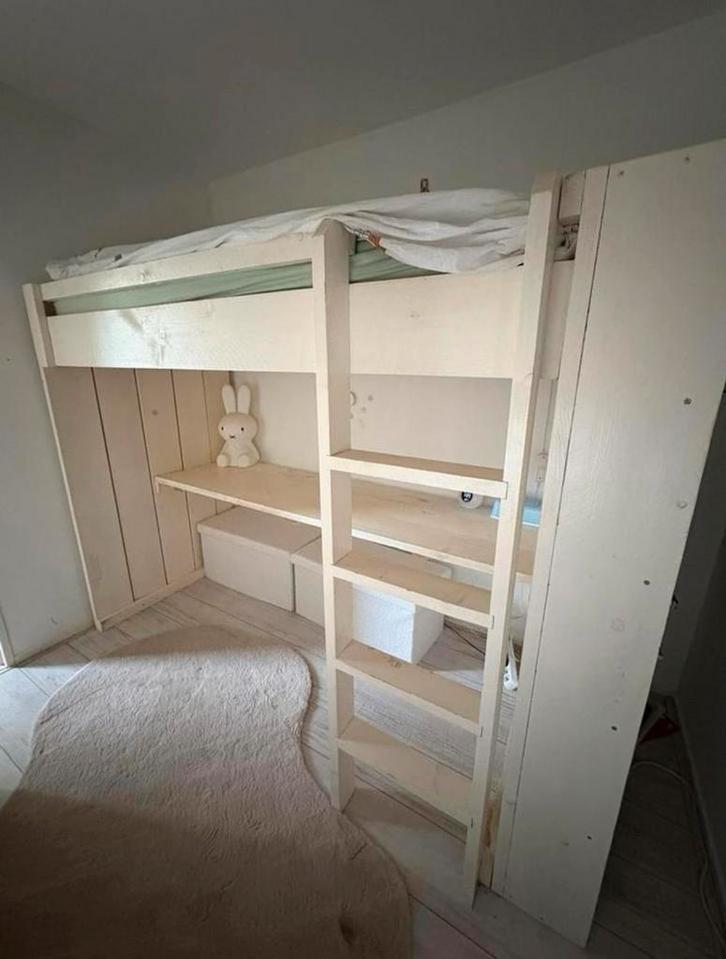 **GRATIS** Hoogslaper met boekenkast - 1 persoons, Kinderen en Baby's, Kinderkamer | Stapelbedden en Hoogslapers, Gebruikt, Hoogslaper