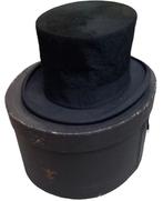 Francy-Tailor hoge hoed. zwarte kleur, fluweel, Ophalen of Verzenden, Gedragen, Hoed