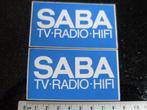 2x sticker saba tv radio hifi logo, Verzenden, Zo goed als nieuw, Merk