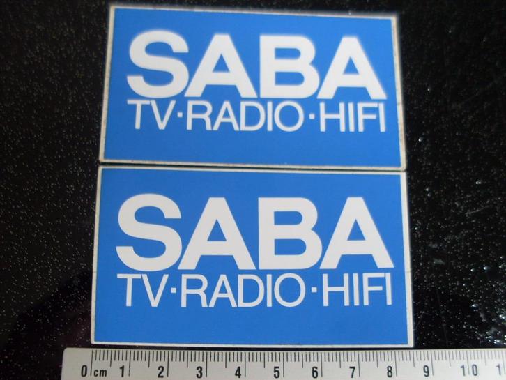 2x sticker saba tv radio hifi logo, Verzamelen, Stickers, Zo goed als nieuw, Merk, Verzenden