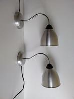 2  Wandlampjes Aluminium – Vintage, Ophalen of Verzenden, Gebruikt, Metaal, Vintage