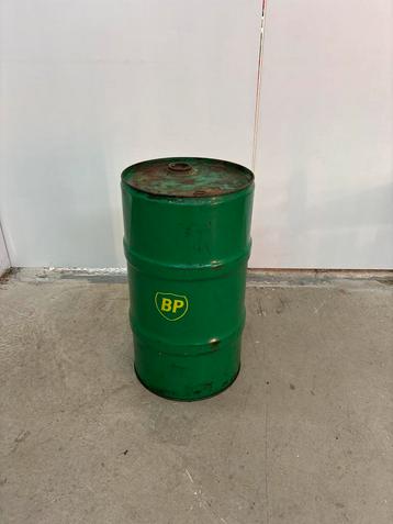 Vintage BP Oliedrum - Decoratie/Bijzettafel beschikbaar voor biedingen