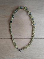 Handgemaakte vintage kralenketting lichtgroene glazen kralen, Ophalen of Verzenden, Zo goed als nieuw, Overige materialen