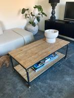 Leuke stoere salontafel, bij Huisje Sfeer laten maken., Huis en Inrichting, Tafels | Salontafels, 50 tot 100 cm, Gebruikt, Rechthoekig