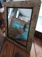 Brocante Spiegel met standaard/kaptafelspiegel, Antiek en Kunst, Ophalen of Verzenden, Rechthoekig, Minder dan 50 cm, Minder dan 100 cm