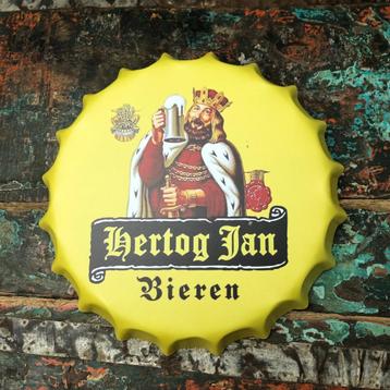 Metalen Bierdop wandbord Hertog Jan