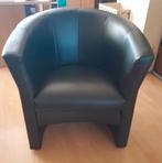 Zwarte fauteuil, Huis en Inrichting, Ophalen, Zo goed als nieuw, 75 tot 100 cm, 50 tot 75 cm