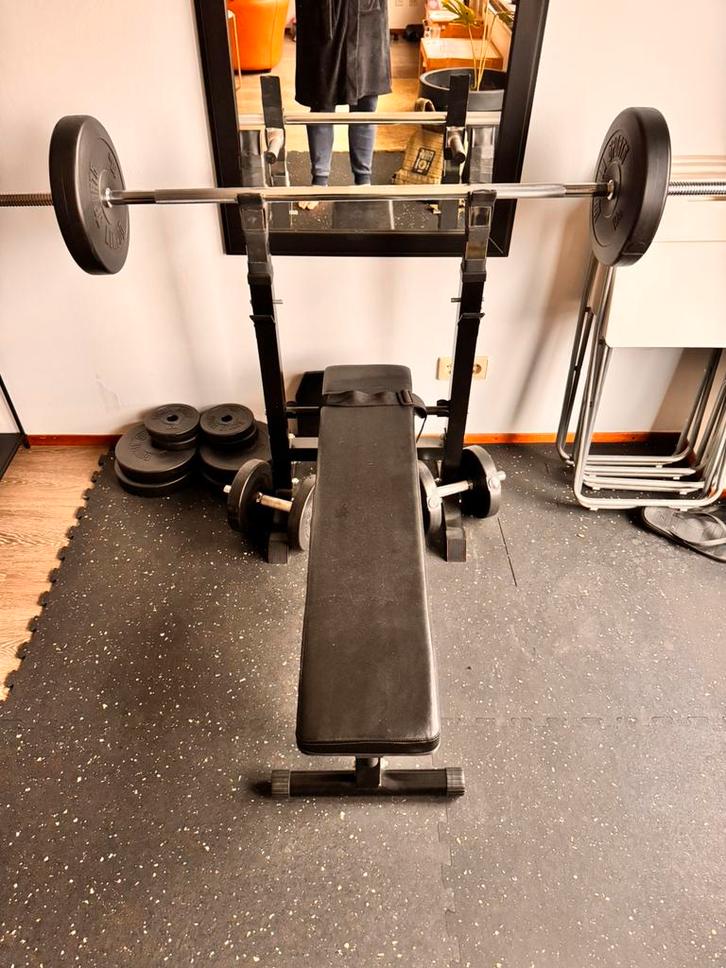 Gorilla Sports Bankdruk, Dumbells en Matten, Sport en Fitness, Fitnessmaterialen, Zo goed als nieuw, Ophalen of Verzenden