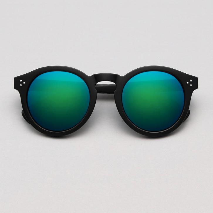 Partij zwarte ronde Distressed zonnebrillen 2209-03, Sieraden, Tassen en Uiterlijk, Zonnebrillen en Brillen | Heren, Nieuw, Zonnebril