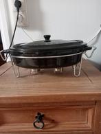 Keramiek pan met warmhoudlichtjes, Huis en Inrichting, Keuken | Potten en Pannen, Ophalen of Verzenden, Zo goed als nieuw, Overige materialen