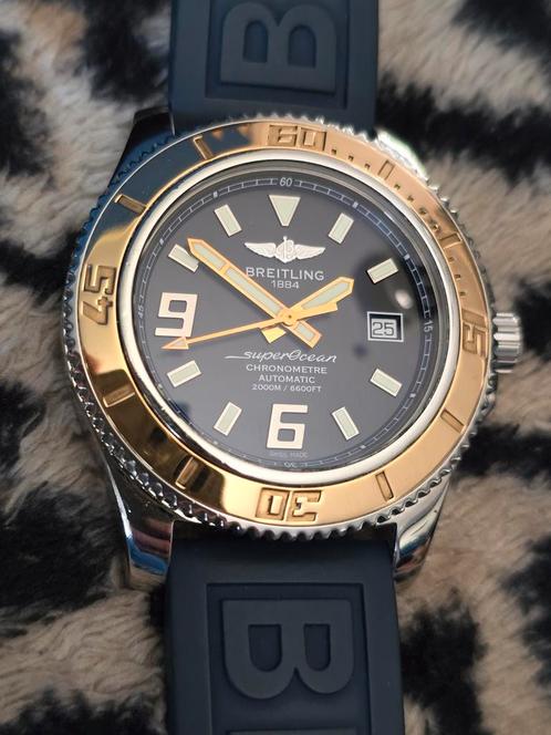 Breitling Superocean 44mm staal / rosegoud, Sieraden, Tassen en Uiterlijk, Horloges | Heren, Zo goed als nieuw, Breitling, Staal