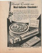 Retro reclame 1952 West-Indische chocolade blik en rol, Verzenden, Overige typen