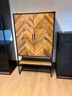 Mango Houten Boekenkast met IJzer Frame, Zo goed als nieuw, Metaal, 150 tot 200 cm, 25 tot 50 cm
