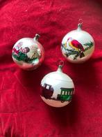 3 nostalgische vintage kerstballen, Diversen, Kerst, Ophalen of Verzenden, Zo goed als nieuw