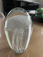 Geblazen glas met kwal (wit, 12 cm), Ophalen of Verzenden