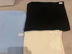 Fleece lappen babyblauw ecru creme zwart, Hobby en Vrije tijd, Stoffen en Lappen, 120 cm of meer, Nieuw, Ophalen of Verzenden