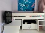 Half hoogslaper bed + bureau + trap + matras + speelruimte, Ophalen, Gebruikt, Halfhoogslaper