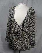 Doorschijnende blouse met luipaardprint Mt XL, ., Maat 46/48 (XL) of groter, Ophalen of Verzenden, Zo goed als nieuw