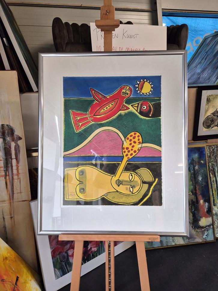 Guillaume Corneille - Steendruk Le temps de L’été 53/125, Antiek en Kunst, Kunst | Litho's en Zeefdrukken, Ophalen of Verzenden