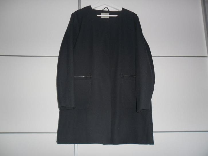 Junarose Donkerblauwe Zomerjas Met Drukknopen Maat M = 46/48, Kleding | Dames, Grote Maten, Zo goed als nieuw, Jas of Mantel, Blauw