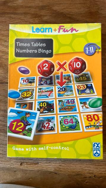 Tafels leren bingo spel beschikbaar voor biedingen