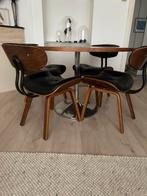 Mahonie houten eettafel & 4 stoelen, Huis en Inrichting, Complete eetkamers, Ophalen of Verzenden, Zo goed als nieuw, 4 tot 6 stoelen
