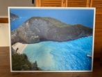 Schilderij canvas shipwreck beach zakynthos, Huis en Inrichting, Ophalen, Zo goed als nieuw, Schilderij, 75 cm of meer