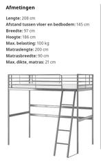 Hoogslaper Ikea, Huis en Inrichting, Slaapkamer | Stapelbedden en Hoogslapers, Ophalen, Eenpersoons, 90 cm, Hoogslaper