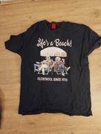 Zwart T-shirt - Life's a Beach! Waldorf and Statler (Muppets, Maat 52/54 (L), Zwart, Ophalen of Verzenden, Zo goed als nieuw