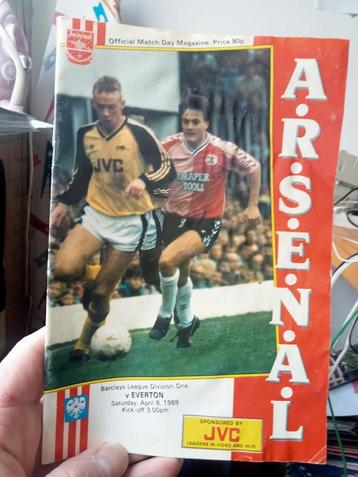 Arsenal programmaboekje 1989
