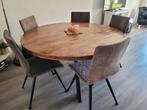 Robuuste eettafel mangohout 150cm, Ophalen, Gebruikt, 50 tot 100 cm, Vijf personen of meer