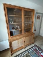 Teakhouten vitrinekast / buffetkast / apothekersstijl, Huis en Inrichting, Ophalen, 100 tot 150 cm, 200 cm of meer, Teakhout