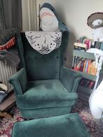 Strandmon stoel met hocker, Huis en Inrichting, Fauteuils, Ophalen, Hout, Gebruikt, 75 tot 100 cm